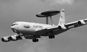A radar dish mounted on an AWACS aircraft