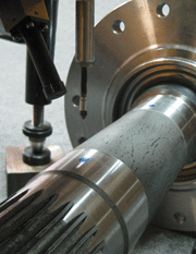 Residual stress measurement in an axel shaft