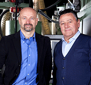 Michele Bandini, General Manager of
Peen Service s.r.l, and Remo Norelli,
President of Norblast Group