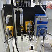 Picture 6: An example of automatic dosing station for a machine 
designed for the innovative
"microfluid" finishing process