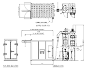 Figure 4 - typical full waffle floor blast room layout