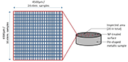 Figure 1: schematic illustration of the inspected surface reconstitution by stitching (384 overlapping elementary samples)