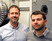 Cédric PILARD (left), International Sales Manager and Renaud FRAPPIER (right), Metallurgical Engineer and Head of Laboratory of SONATS