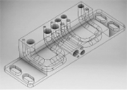 Picture 2: Metal parts with precise internal cooling channels