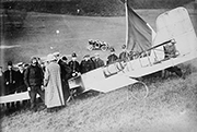 Louis Blériot after landing at Dover