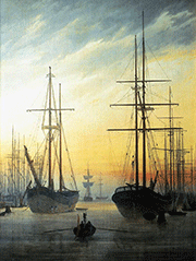 Caspar David Friedrich - View of a Harbour