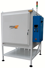 IntegrAM provides temperature reduction cells, with programmable temperature diagram, offering shortest timing from SLS unit to De-caking