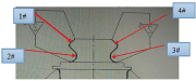Diagram of blade tenon shot peening position