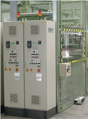 control panel of a mass finishing system