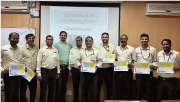With Mr. Tushar Ranjan Behera, AGM, Mfg (third from left) after successful completion of the course