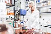 Compound development at the laboratory in Haan, Germany