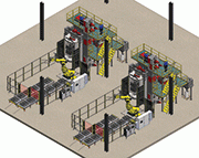 48 x 60 Spinner Hangers with Fully Automated Robotic Blast Load/Unload