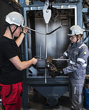 Wheelblast-scale blasting test