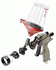 The low-pressure spray gun impresses with fast color changes and enhanced ergonomics