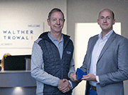 Maximilian Beien, Deputy Director, Test & Training Center at Walther Trowal (right), takes over management of the Test & Training Center in Haan from Michael Becker, Director of the Test & Training Center