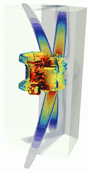 Even though the respective work pieces are not yet available, digital particle simulation with 3D work piece data helps with the design and optimization of complex shot blasting processes.