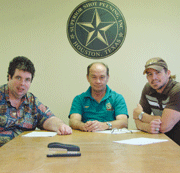 Albert Johnson (middle), President of Superior Shot Peening, Van Blasingame (right), Vice President and Tom Sheldon (left), CFO