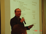 Mark Rechtsteiner presenting at the NMC meeting in Rome, Italy in February 2008. The NMC meeting is open to all attendees and allows all the different Nadcap bodies to report out on their recent activities and achievements.