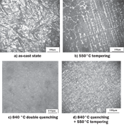 Figure 1: The microstructures of the high carbon steel shot samples