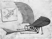 Idea of Leonardo da Vinci for muscle-powered flight
