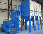 High efficiency Blastechnik TDF ventilation dust collector ensures correct amount of air changes per hour are achieved within the blasting chamber